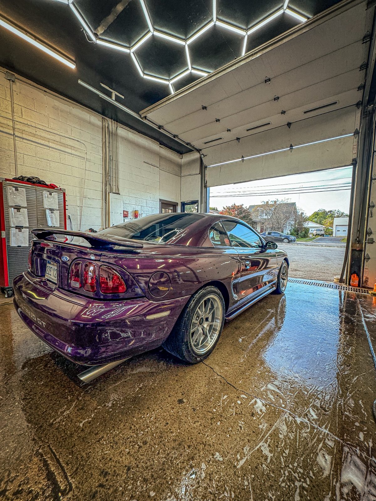 Plum Ford Mustang GT after paint correction